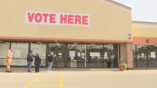 Long lines at polling places the day before Election Tuesday