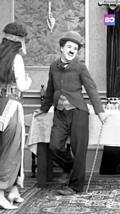 Charlie Chaplin flirts and reacts to a gorgeous woman smiling #shorts #charliechaplin