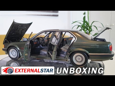 Unboxing: 1986 BMW 730i E32 1:18 scale diecast model by Minichamps 