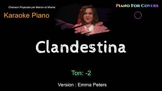 Karaoke piano Clandestina - (ton-2) Emma Peters