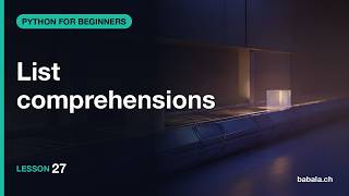 Information List comprehensions | Python for Beginners #27 Update