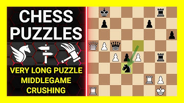Chess Puzzles to Practice. Themes: Very long puzzle, Middlegame, Crushing. Learn Chess
