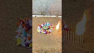 Matchstick Amazing🤩 Experiment Diwali 🧨💥Crackers Testing #experiment #diwali #shorts #trendig #viral