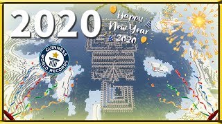 MINECRAFT 2020 NEW YEARS FIREWORK SHOW, WORLD'S BIGGEST MINECRAFT FIREWORK SHOW!