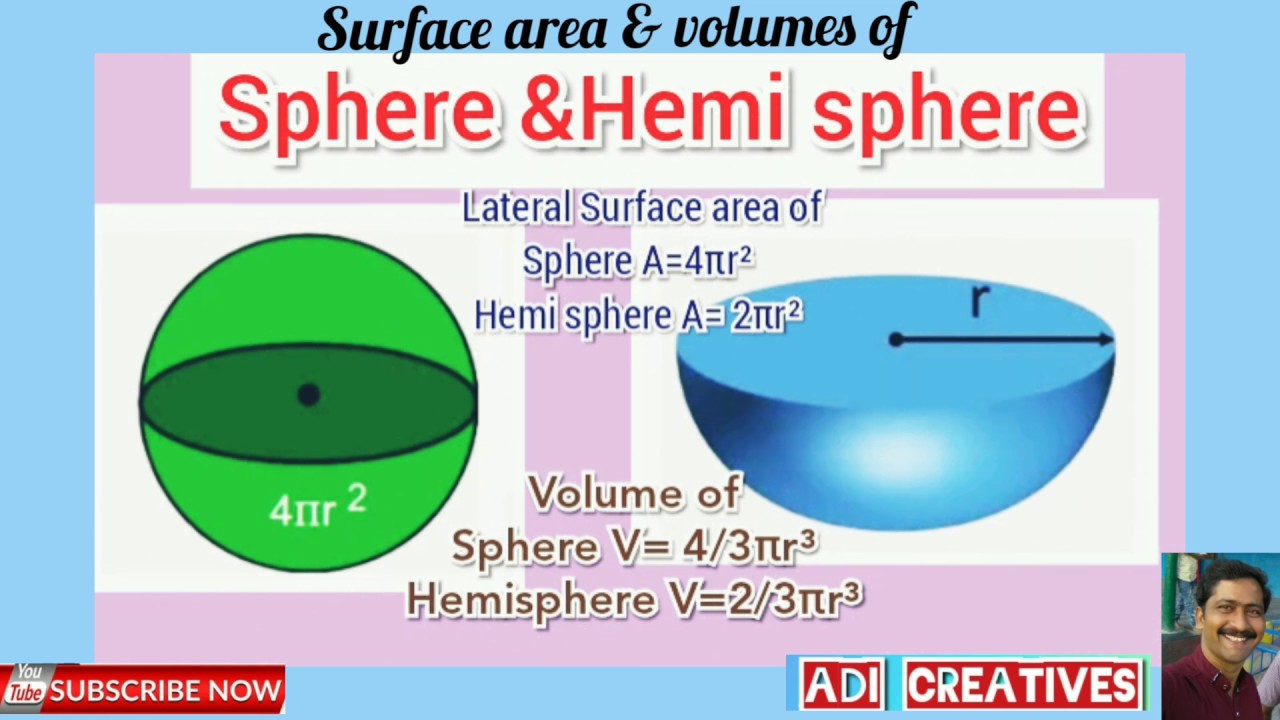 Surface area and volumes of sphere and hemisphere #sphere #hemisphere #