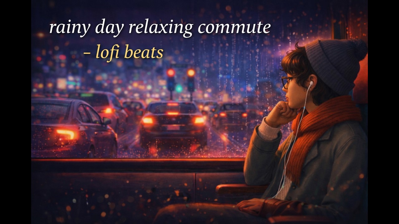 Rainy day comfy relaxing commute 🚗 🌧 Lofi Beats