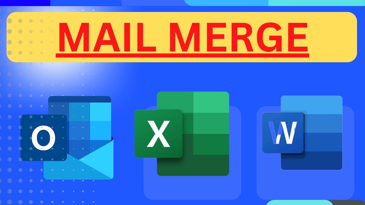 How To Mail Merge In Outlook With Word And Excel As Source YouTube