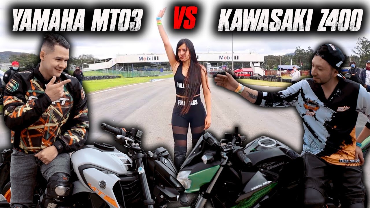 MT03 VS Z400! Que FINAL!!  Batalla a Muerte!!