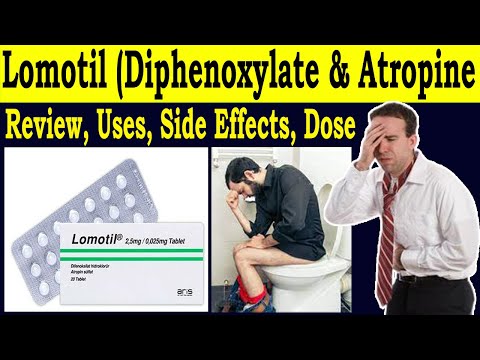 review Lomotil Tabltes - Diphenoxylate 2.5mg & Atropine 0.025 - lomotil tablet uses in urdu, Dose