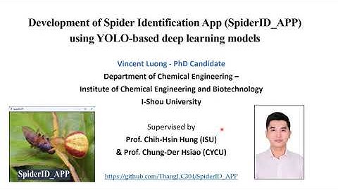 Development of Spider Identification APP (SpiderID_APP) using YOLO-based deep learning models