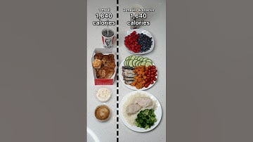 Calorie comparison can you believe it?! 1 meal vs. 2 meals & snacks - same calories!