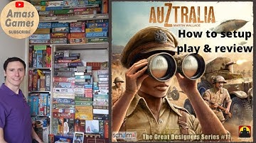 How to setup and play AuZtralia board game review semi-coop Cthulhu combat route building AmassGames