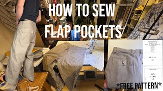 How to Sew Flap Pockets(Free Pattern)
