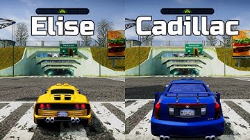 NFS Most Wanted: Lotus Elise vs Cadillac CTS - Drag Race