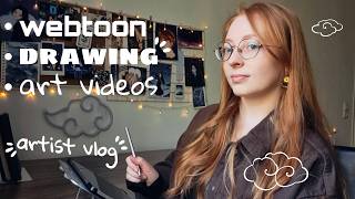 Drawing Webtoon & Creating Art • Making Videos • artist vlog [12] screenshot 5