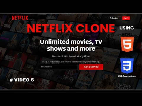Netflix Clone Using HTML and CSS - With Source Code