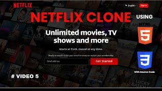 Netflix Clone Using HTML and CSS - With Source Code