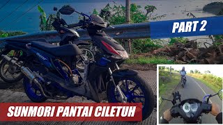 SUNMORI PAKAI BEAT 123 FFA DI PANTAI CILETUH