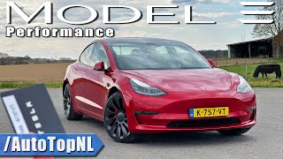 2021 Tesla Model 3 Performance REVIEW on AUTOBAHN by AutoTopNL