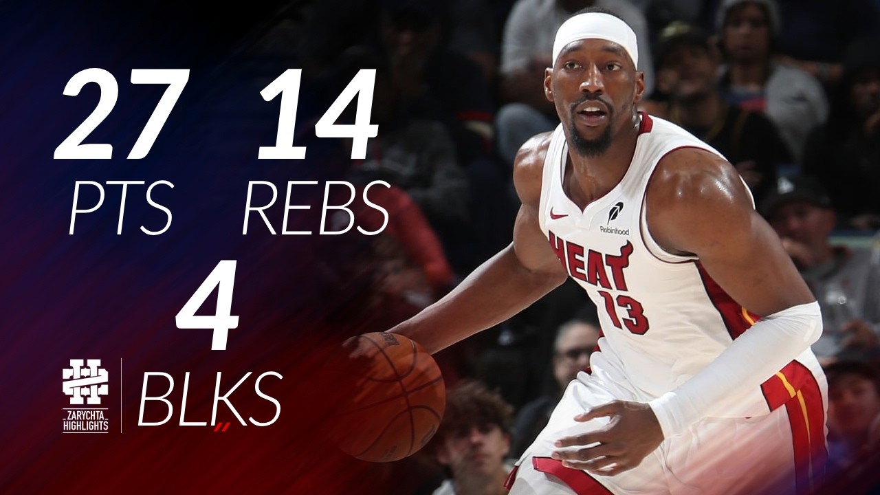 Бэм Адебайо: 27 очков, 14 подборов, 4 блока против «Пеликанс» в сезоне 2025/2026.