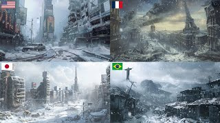 Nuclear Winter Simulation (Nuclear War) | 4 Hours Dark Ambient (New York, Paris, Rio, Tokyo)