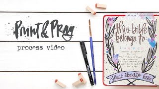 This Bible Belongs To: Print & Pray Bible Journaling Process Video