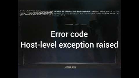Fix error RA1NUSB code "Host-level exception raised"