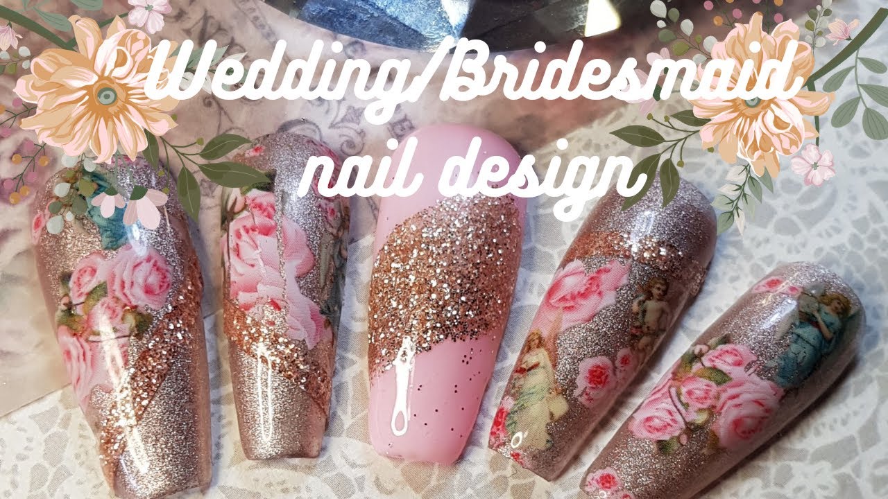 30+ Stunning Wedding Nail Designs For The Chic Bride - The Glossychic | Bridal  nails designs, Wedding gel nails, Bridesmaids nails