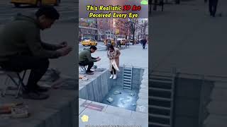 This 3D street art pranked EVERYONE#streetart #opticalillusion #artprank #public #mindblown#funny