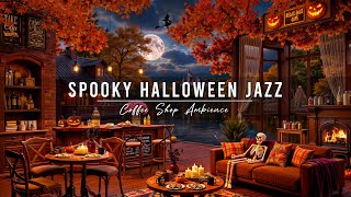 Download lagu Spooky Halloween Jazz in Lakeside 🎃 Scary Coffee Shop Halloween Ambience with Smooth Jazz Music