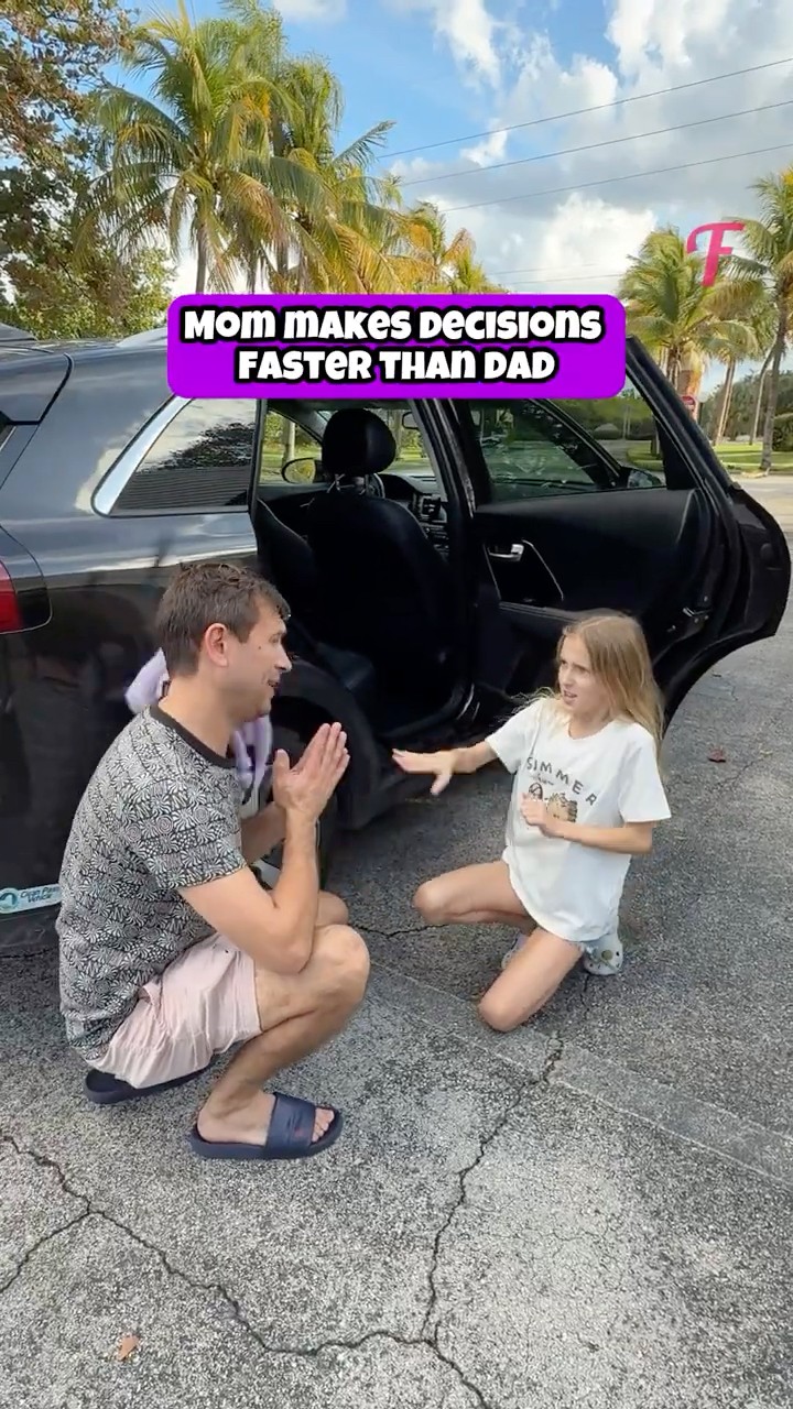 Dad Begs His Daughter to Get in the Car, but She Refuses Until Mom Steps In! #shorts