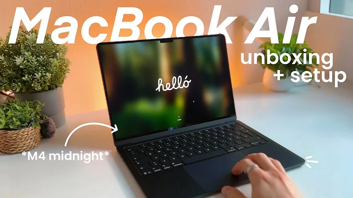 MacBook Air M4 unboxing + setup | 512gb, midnight 💻🌿