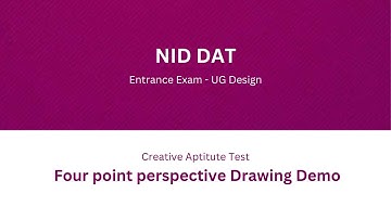 NID DAT | Four  Point Perspective Demo | Perspective Drawing Techniques
