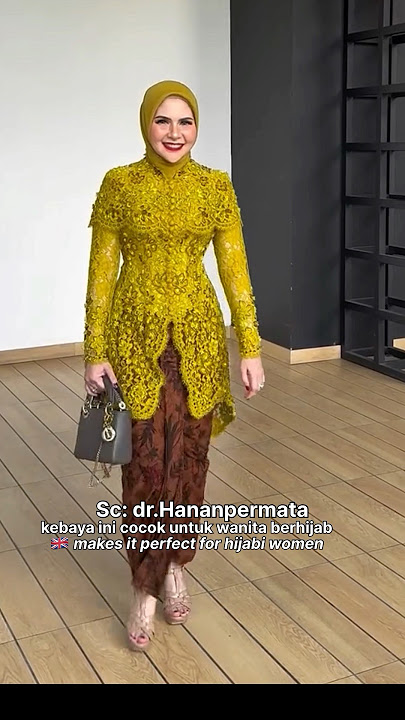 Modern Hijabi Kebaya in Luxe Lemon Lace | Indonesian Elegance Meets  Modesty #ethnicwear #kebaya