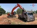 รถแม็คโครฮิตาซิตักดินใส่รถบรรทุกหกล้อ | ทีมงานแก้วนภา HITACHI Excavator &amp; Dump Trucks