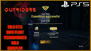 Outriders: Technomancer Class - Solo Challenge Tier 15 Expedition - Chem Plant Gold [PS5 Gameplay]