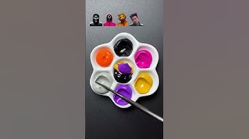 Guess the mixed color of Squid game2 #colormixing #satisfying #asmr #sharkzhan