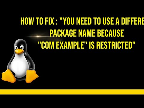 How to fix : "You need to use a different package name because "com example" is restricted"