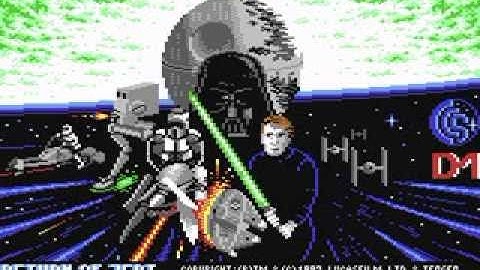 Commodore 64: Return of the Jedi game ending by Domark