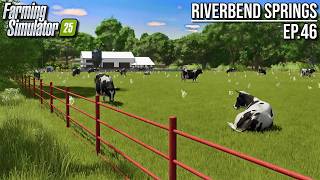 Building A Cattle Farm on Riverbend Springs! | Farming Simulator 25 screenshot 5