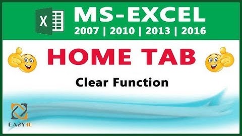 Remove Content, Format, Comment, Hyperlinks etc. Using Clear Function in Excel - Lesson 12