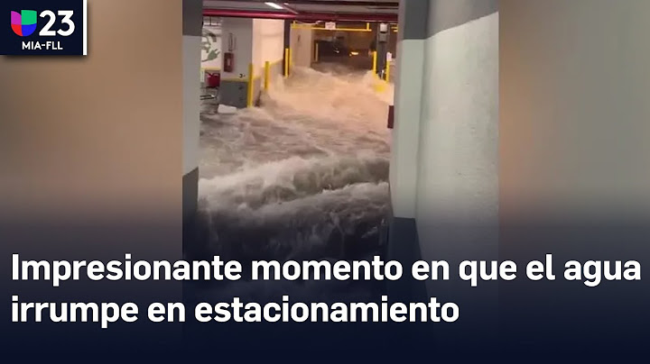 Video: el impresionante momento en que el agua irrumpe como un río en estacionamiento de Fort Lauder