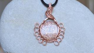 Swirl Frame Pendant Wire Wrapping Cabochon Pendant Tutorial