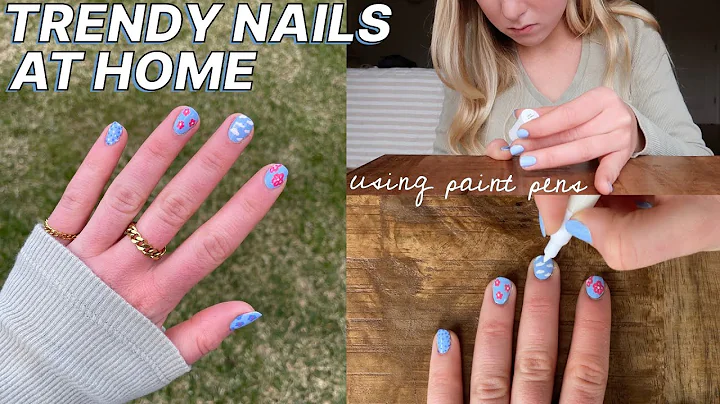 How I Paint My Natural Nails At Home & Do Nail Art || trying acrylic paint pens on my nails