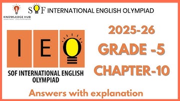 IEO- International English Olympiad | Class - 5 | Chapter 10 | Conjunctions | IEO Olympiad 2025-2026