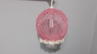 BALON VE İPTEN ŞIK AVİZE YAPIMI, BALONDAN ABAJUR YAPIMI,#DIYproject homedecor