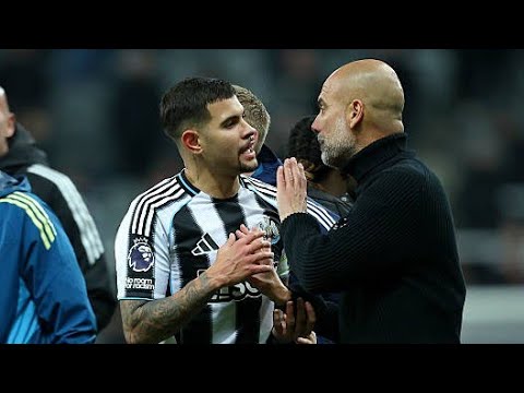 بيب جوارديولا يصطدم مع برونو جيماريش بعد هزيمة مانشستر سيتي أمام نيوكاسل