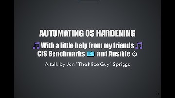 Automating OS Hardening with a little help from my friends, CIS Benchmark and Ansible
