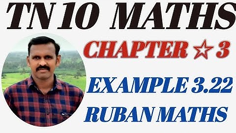 Class 10 maths | Example 3.22